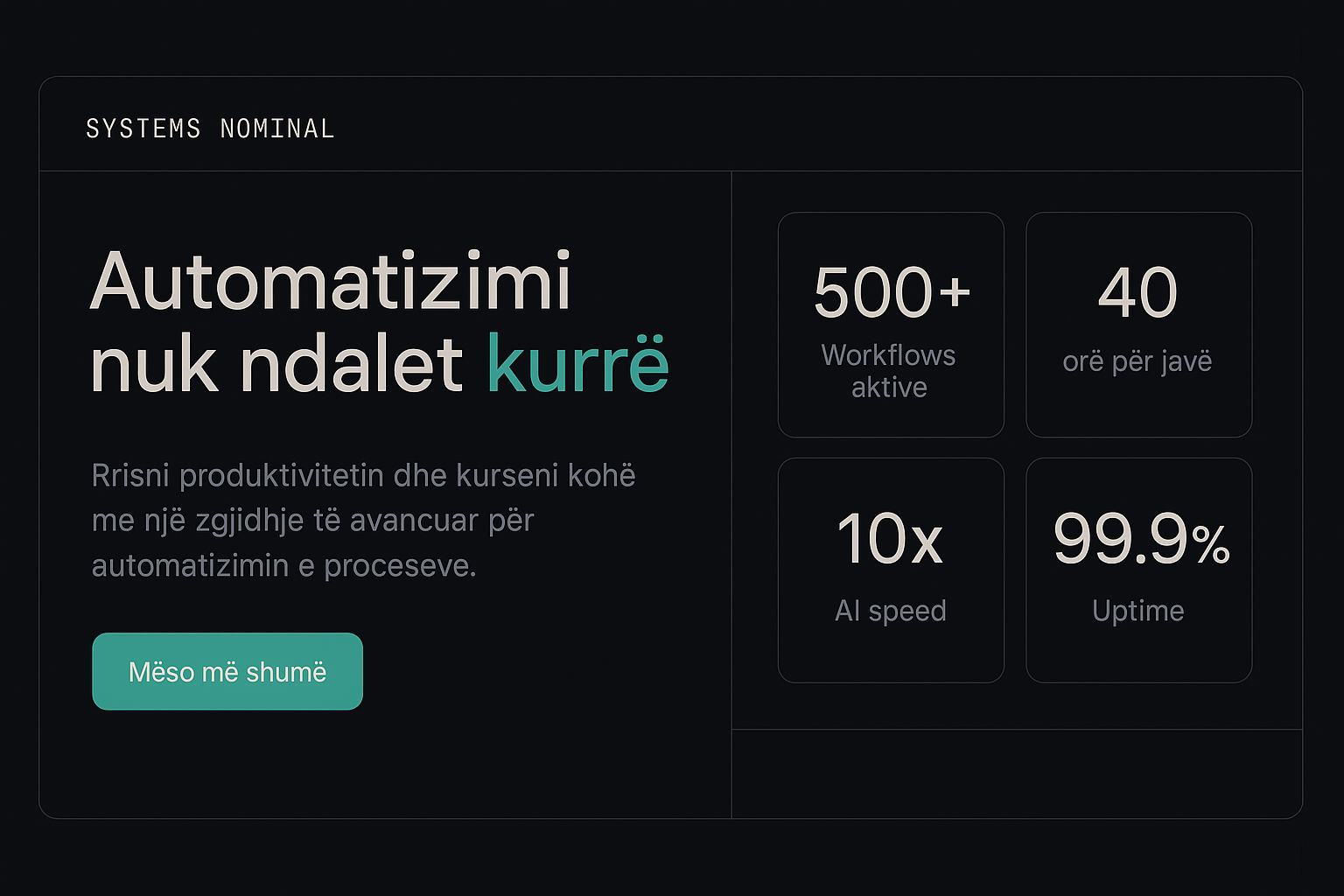 Systems Nominal model